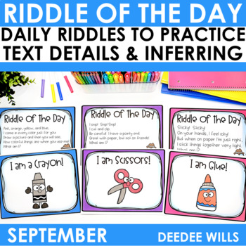 Preview of School Riddle of the Day | Back to School and More September Riddles