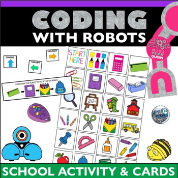 Preview of School Robot Activity Bee Bot Coding Activity Mats STEM Activities for Robots
