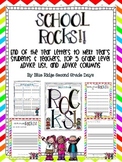 School Rocks: End of Year Letters/Activities To Next Year'