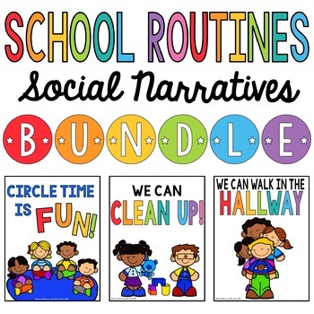 Preview of School Routines Social Narratives BUNDLE
