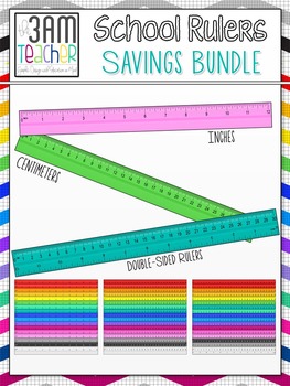 Preview of School Rulers Bundle Savings Clip Art Set