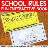 Classroom Rules & Expectations Book, School Rules Activity