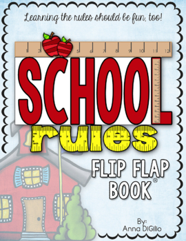 Preview of School Rules Flip Flap Book® | Distance Learning
