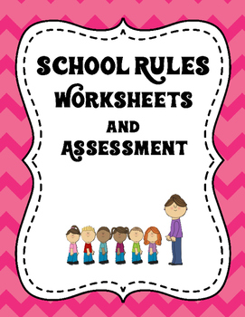 Preview of School Rules Worksheets and Assessment