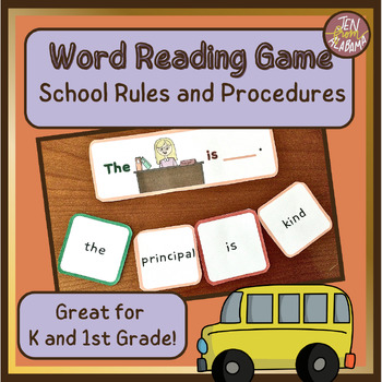 Preview of School Rules and Procedures Reading Center Game
