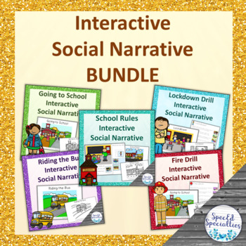 Preview of School Rules and Safety Interactive Social Narrative Bundle EDITABLE