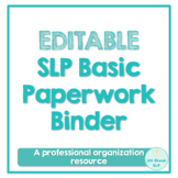 EDITABLE SLP Paperwork Binder
