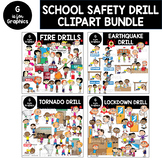 School Safety Drill Clipart Bundle