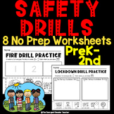 School Safety Drills Worksheets - Fire, Lockdown, Earthqua