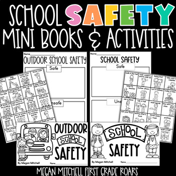 Preview of School Safety Mini Books & Activities Back to School Rules & Routines