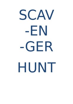 Preview of School Scavenger Hunt Activity
