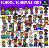 School Schedule Kids Clip Art Set (Educlips Clipart)