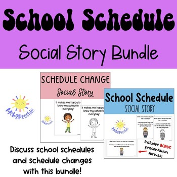 Preview of School Schedule Social Story Bundle | Classroom Schedule Bundle