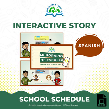 Preview of School Schedule - Spanish - Interactive Story Slides