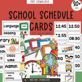 School Schedule cards