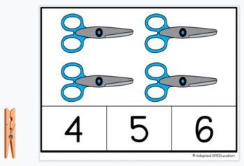 Preview of School- Scissors - Counting Sets 1-30 - Google slide activities