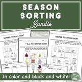 School Seasons Sort Worksheet Bundle
