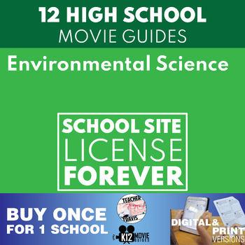 Preview of School Site License (1 SSL) 10 Movie Guide Bundle | Environmental Science