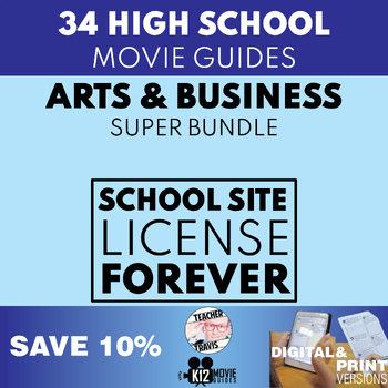 Preview of School Site License (1 SSL) 34 Movie Guide Bundle | Arts & Business | For Admin