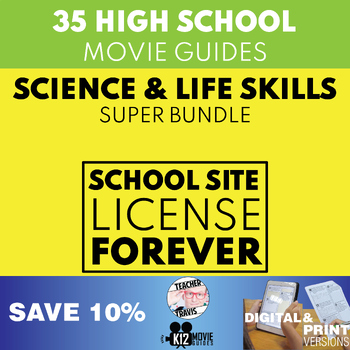 Preview of School Site License (1 SSL) 35 Movie Guide Bundle | Science & Life Skills