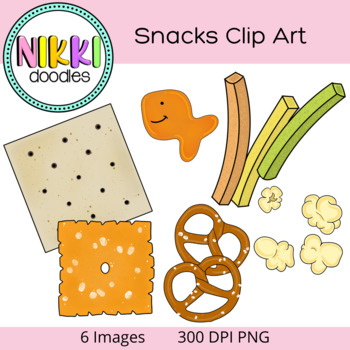 Preview of School Snacks, Healthy Snack, Clip Art, Digital Stickers