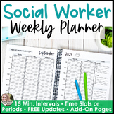 School Social Work Planner Dated & Weekly 2021-2022