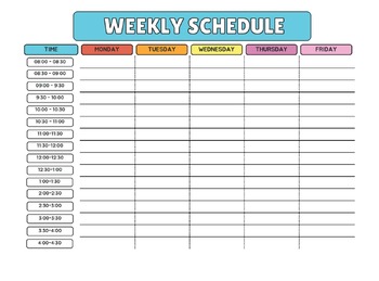 School Social Worker Weekly/Daily Schedule (digital and printable)
