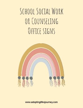 Preview of School Social Worker or Counseling Office Signs