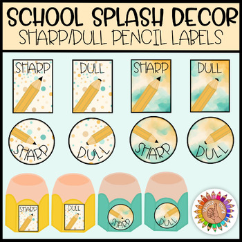Preview of School Splash Sharp/Dull Labels