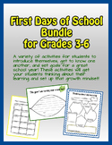 School Start: First Days of School Bundle, grades 3-6
