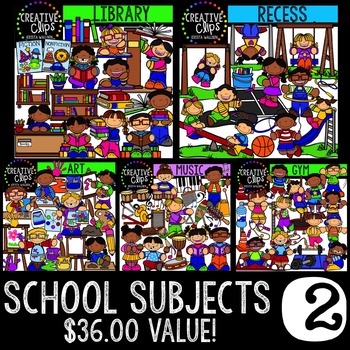 Preview of School Subject Bundle 2 {Creative Clips Digital Clipart}