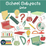 School Subject Color Doodles Clipart {Three Bell Art Clipa