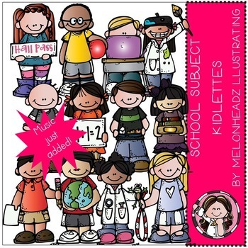 Preview of School Subject clip art - Kidlettes- by Melonheadz