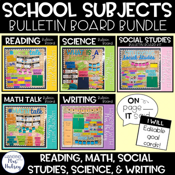 Preview of School Subjects Bulletin Board Bundle