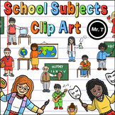 School Subjects Clip Art (School Schedule; Teachers) - Col