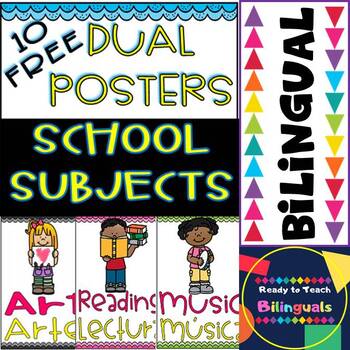 Preview of School Subjects - Free Dual Posters - #10 Posters