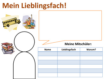 Preview of School Subjects and the German School System Unit