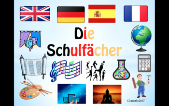 Preview of School Subjects in German.