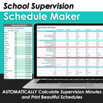 Preview of School Supervision Maker for Google Sheets