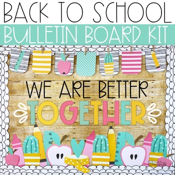 Preview of School Supplies Back To School Bulletin Board or Door Decor