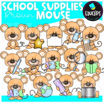School Supplies Clip Art Kit {Educlips Clipart} by Educlips