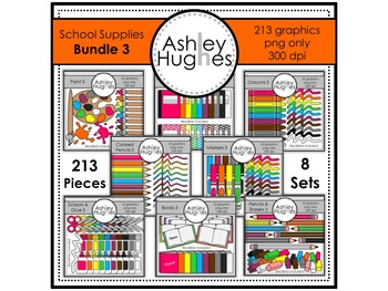 Preview of School Supplies Clipart Bundle 3 [Ashley Hughes Design]