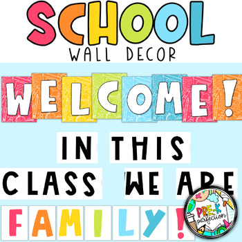 School Supplies Classroom Decor | Wall Decor | Wall Welcome Banners