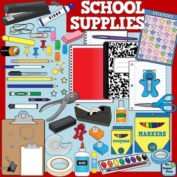 Preview of School Supplies Clip Art