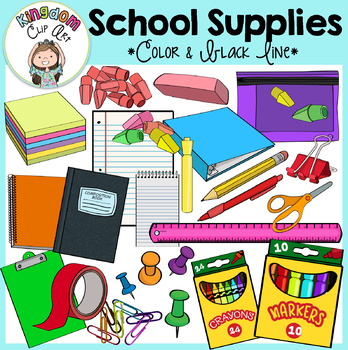 School Supplies Clip Art by Kingdom Clip Art | Teachers Pay Teachers