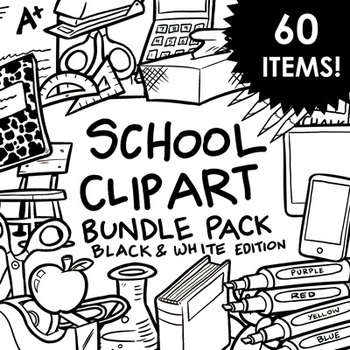 craft supplies clipart black and white