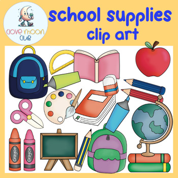 Preview of School Supplies Clip Art Collection