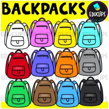 Zip Backpack Picture for Classroom / Therapy Use - Great Zip Backpack  Clipart