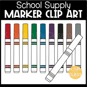 School Supplies: Crayons, Markers & MORE Clip Art for Personal