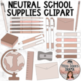 School Supplies Clipart - Neutral